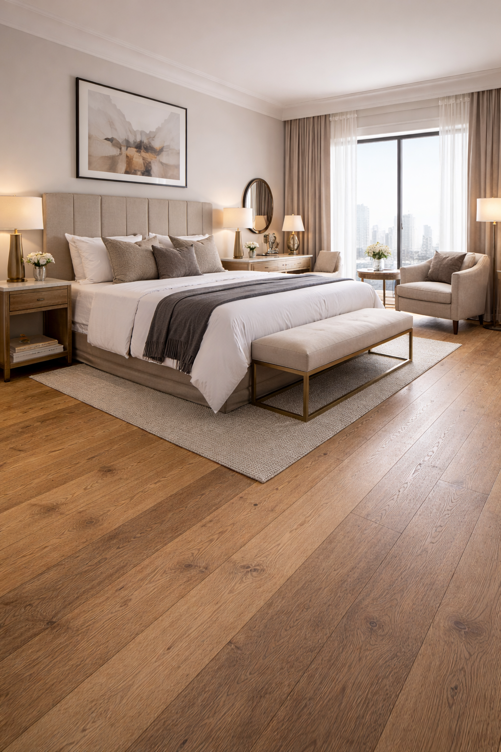 Hospitality-inspired bedroom